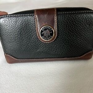 Dooney & Bourke Black and Brown Wallet